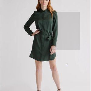 NWOT Quince Washable Stretch Silk Shirt Dress